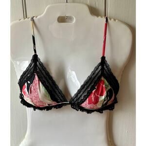 Calvin Klein bralette size large no underwire colorful floral pattern